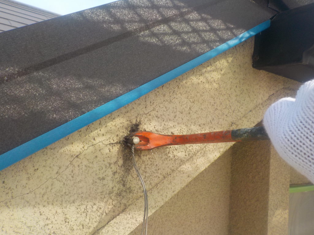 不要アンテナ支線撤去